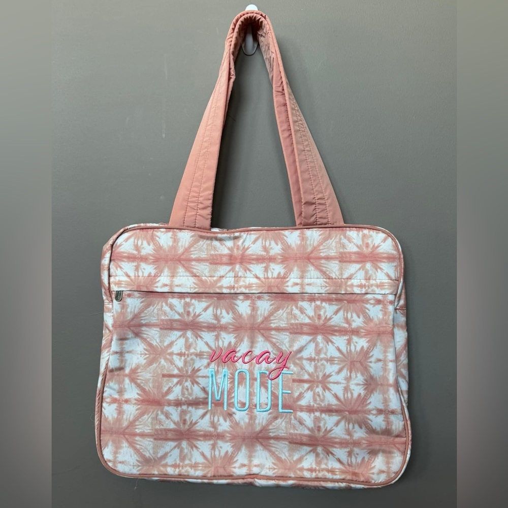Thirty-One Voyager Tote “Vacay Mode” 🌸 Rosedust Shibori | NWT Personalized